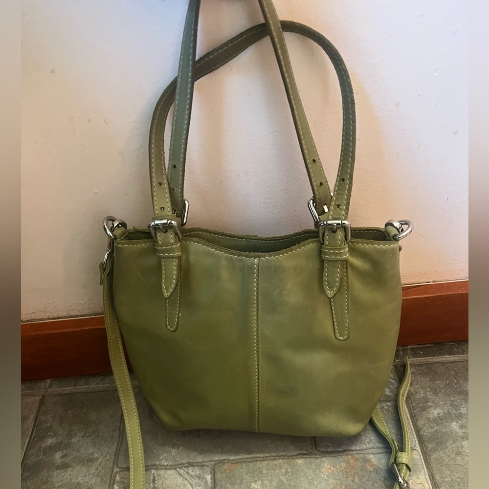 Carlo Cecchini Roma Green Leather Small Bag